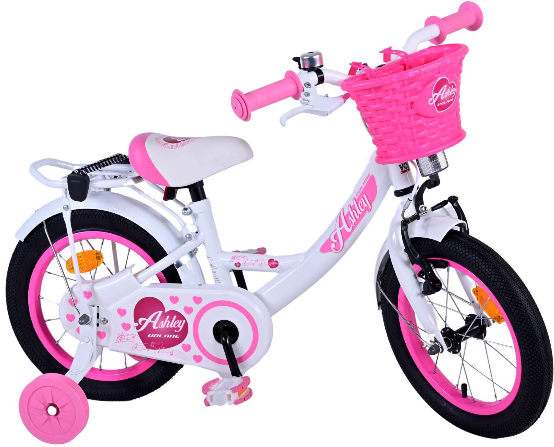 volare-ashley-kinderfahrrad-14-zoll-wei-mit-korb image 2
