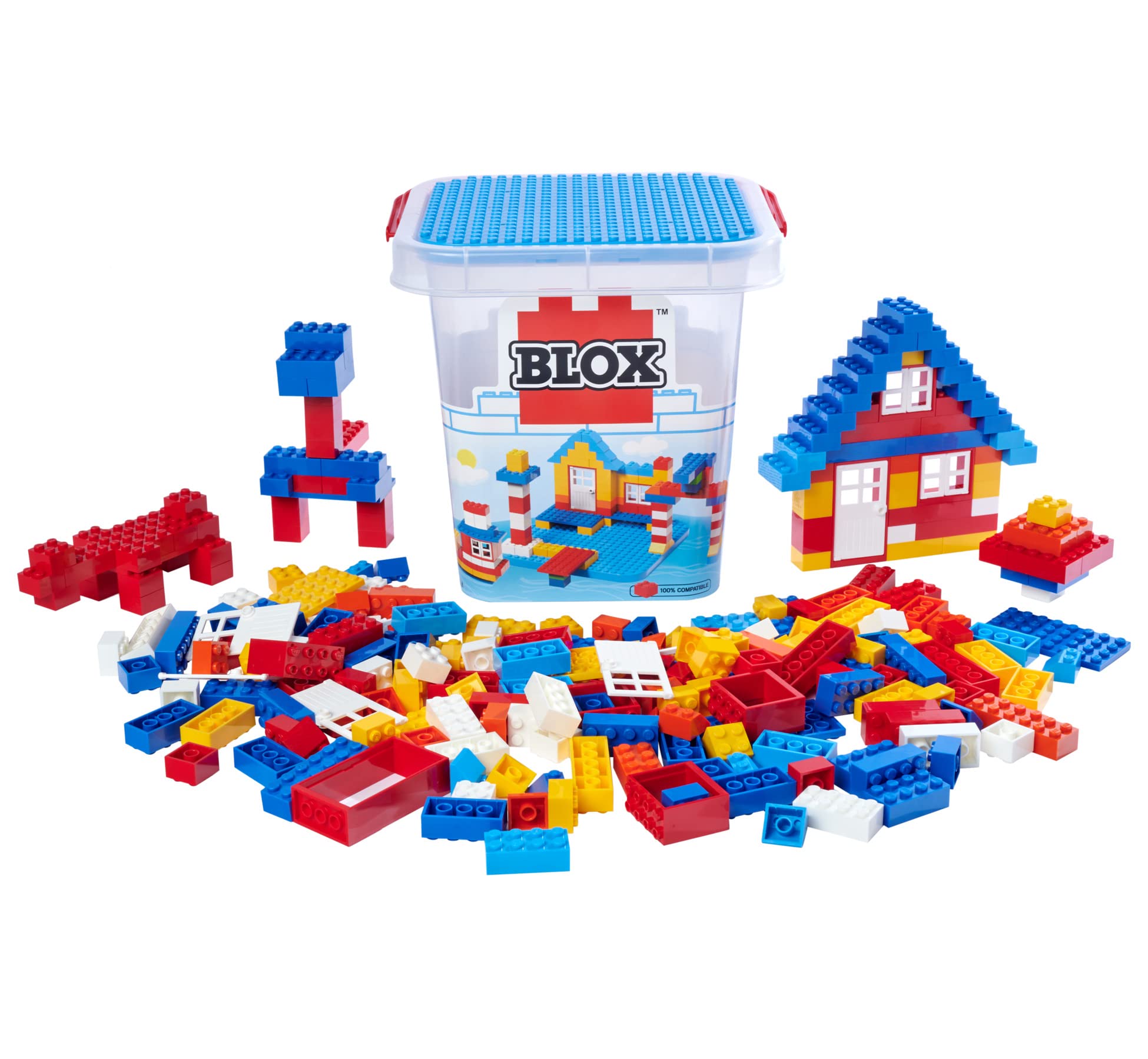 simba-blox-250-bausteine-im-eimer-mit-grundplatte image 1