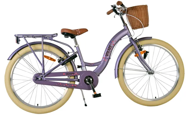 volare-blossom-kinderfahrrad-24-zoll-lila-blumen-handbremsen image 1