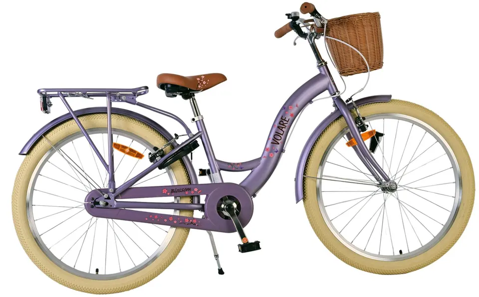 volare-blossom-kinderfahrrad-24-zoll-lila-blumen-handbremsen image 1