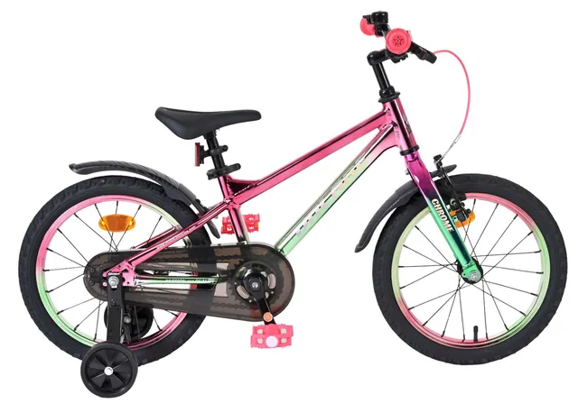 volare-chrome-kinderfahrrad-16-zoll-rosa-gr-n-m-dchen image 1