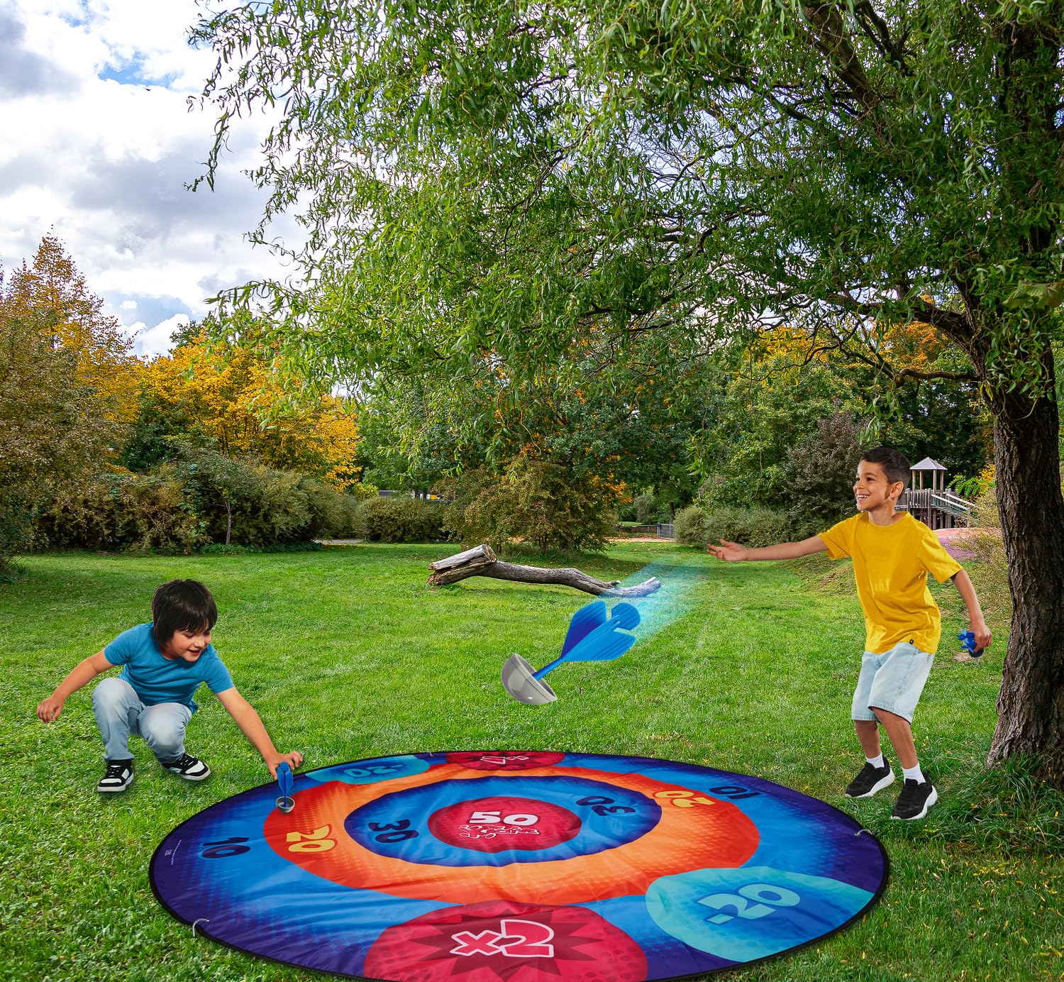 simba-park-dart-wurfspiel-xxl-zielscheibe-132cm-3-pfeile image 4