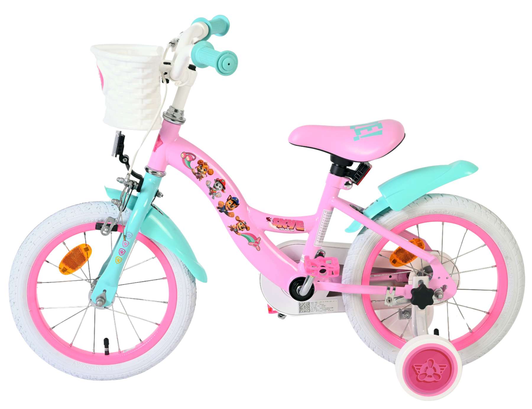paw-patrol-14-zoll-kinderfahrrad-rosa-m-dchen-skye image 7