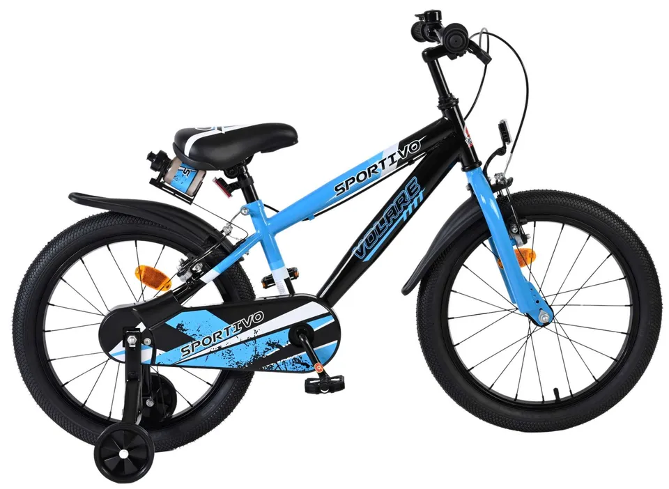 volare-sportivo-18-zoll-kinderfahrrad-blau-zwei-handbremsen image 1