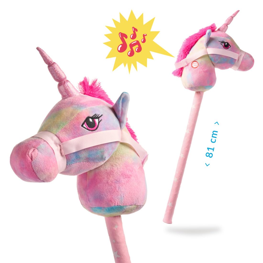 trendhaus-rainbow-power-steckenpferd-einhorn-sound-77cm image 3