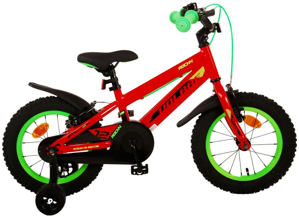 volare-rocky-14-zoll-kinderfahrrad-rot-mit-handbremsen image 1