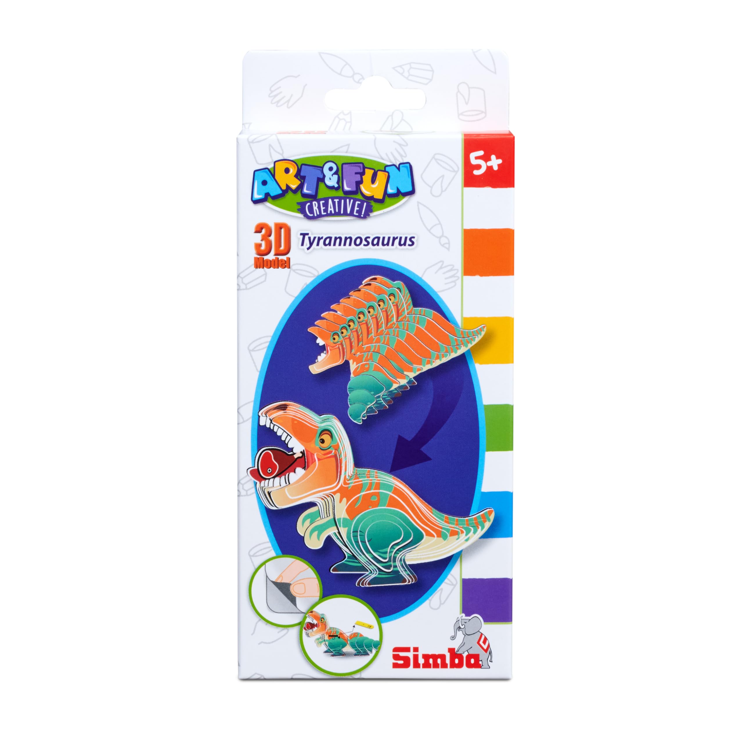 simba-art-fun-3d-modell-tyrannosaurus-bastelset-karton-30cm image 7
