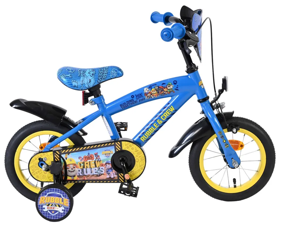 volare-paw-patrol-rubble-12-zoll-kinderfahrrad-blau image 1