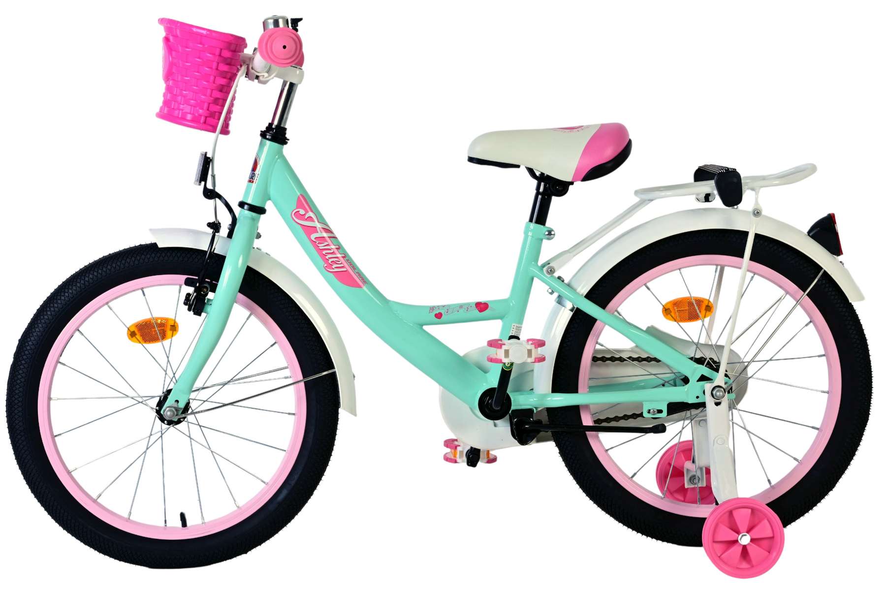 volare-ashley-18-zoll-kinderfahrrad-gr-n-m-dchen-korb image 7