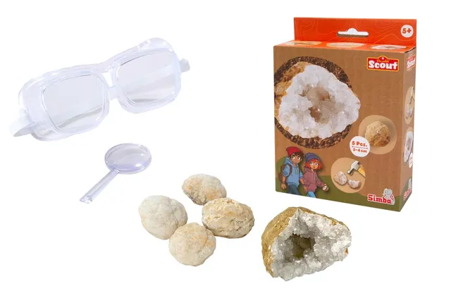 simba-scout-geoden-forscher-set-5-steine-mit-lupe image 1
