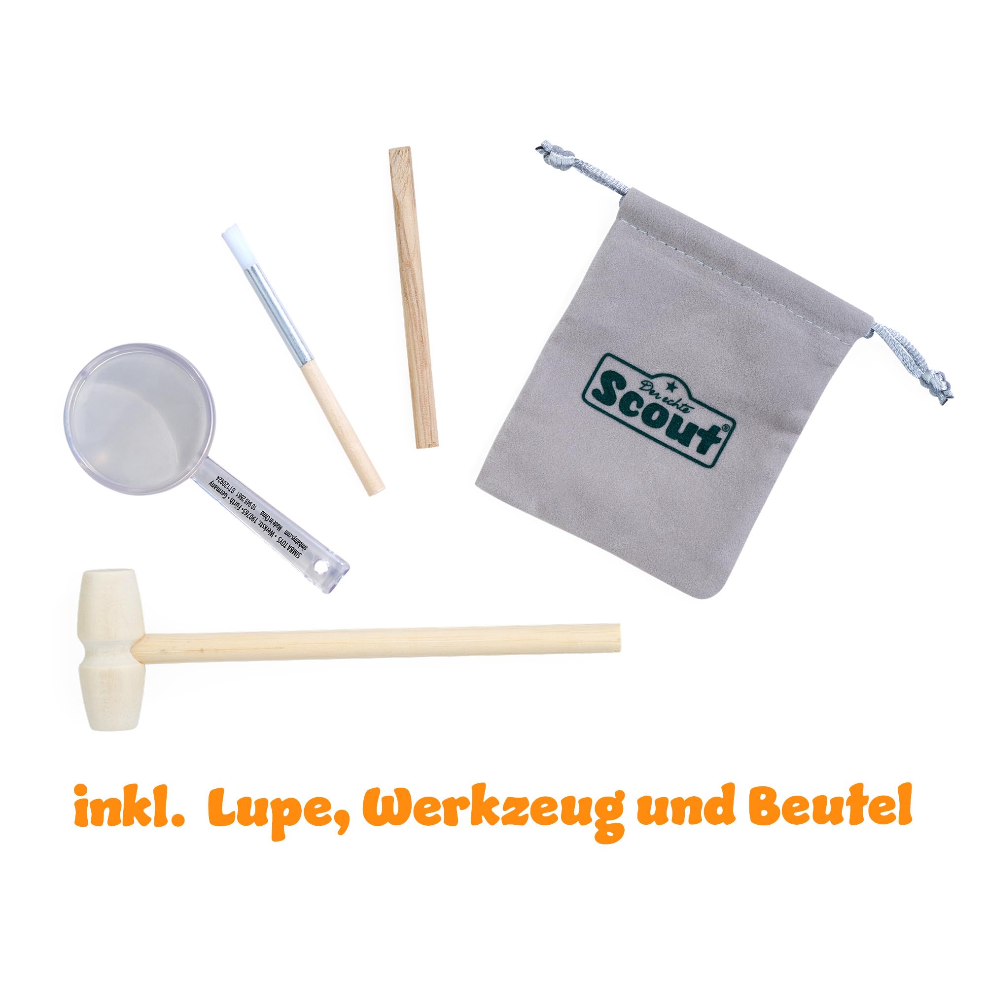 simba-scout-mineralien-ausgrabungsset-5-steine-mit-lupe image 4