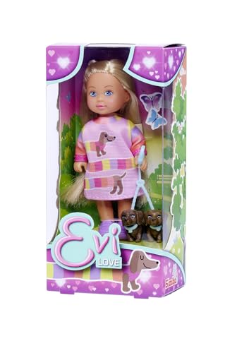 simba-evi-love-dogs-puppe-12cm-mit-2-dackeln-rosa-kleid image 6