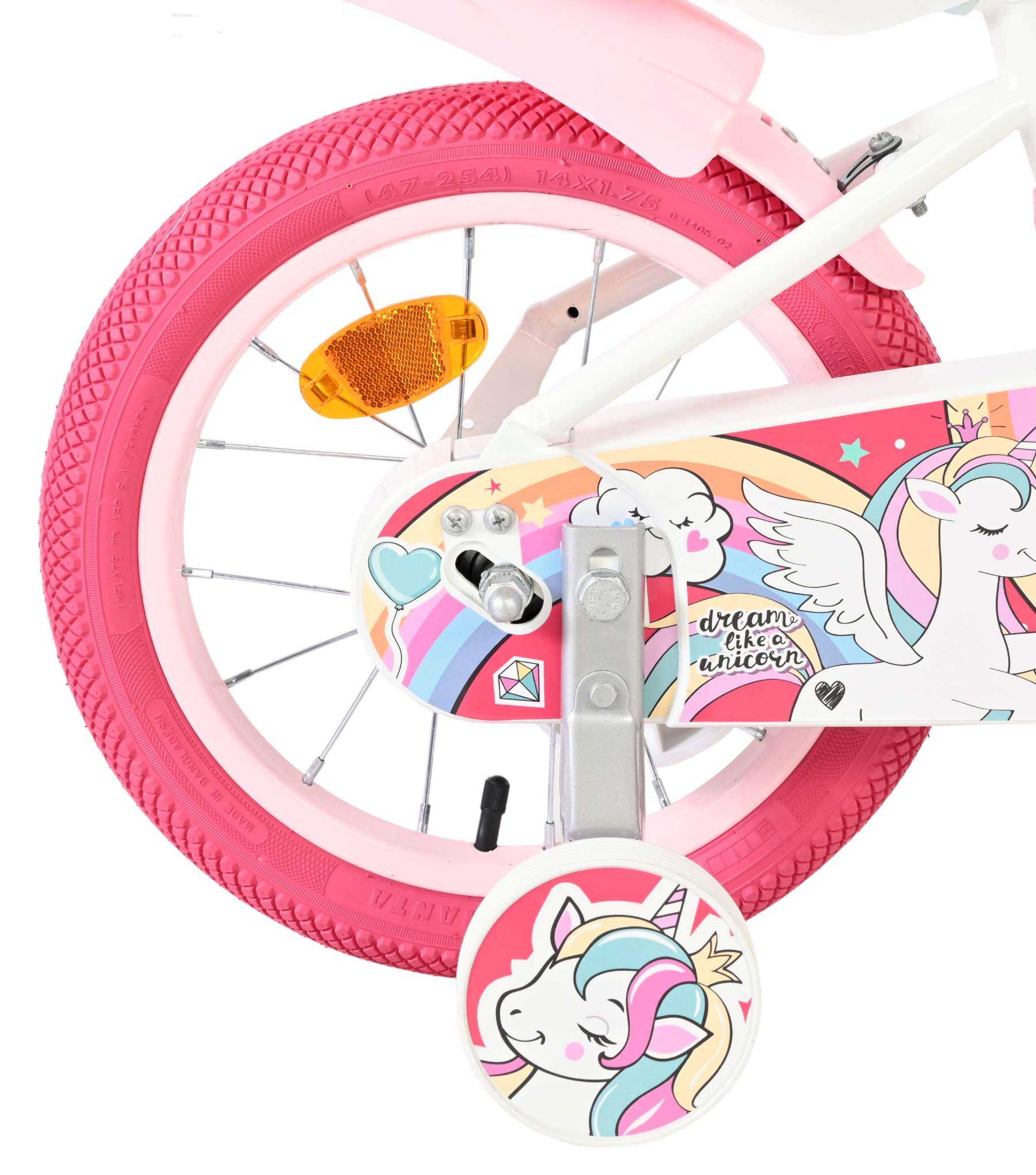 volare-unicorn-14-zoll-kinderfahrrad-wei-m-dchen-einhorn image 2