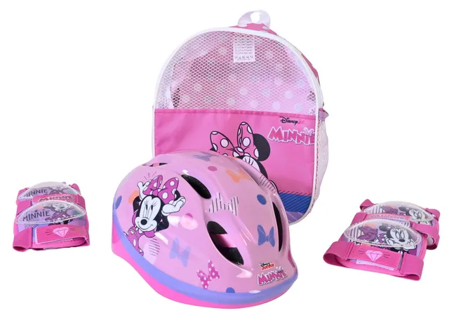 disney-minnie-schutzset-helm-knieschoner-m-dchen-mit-tasche image 1