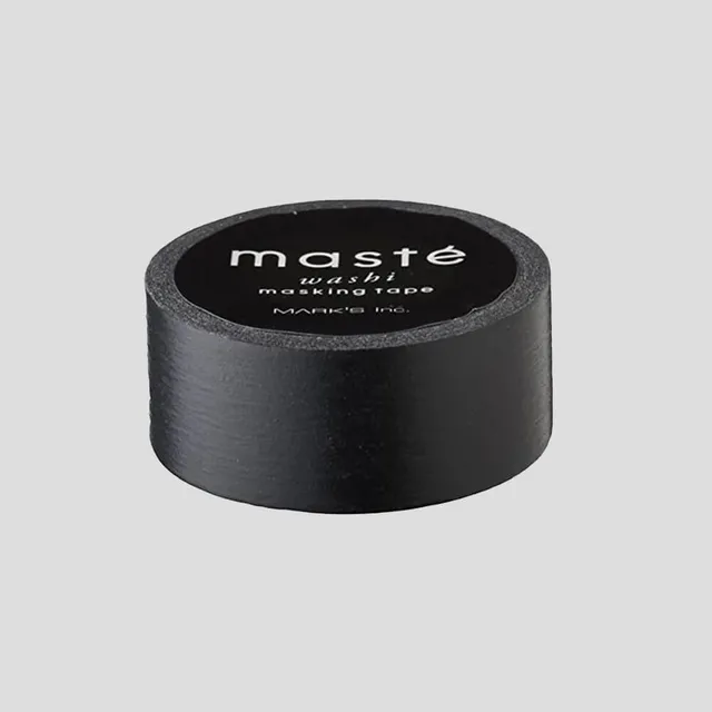 mast-washi-tape-washi-15mm-matte-black-7m image 1