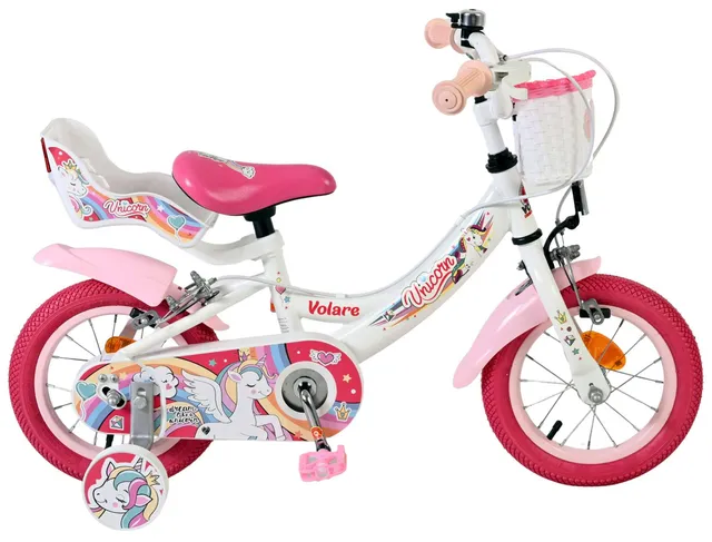 volare-unicorn-12-zoll-kinderfahrrad-m-dchen-wei-handbremse image 1