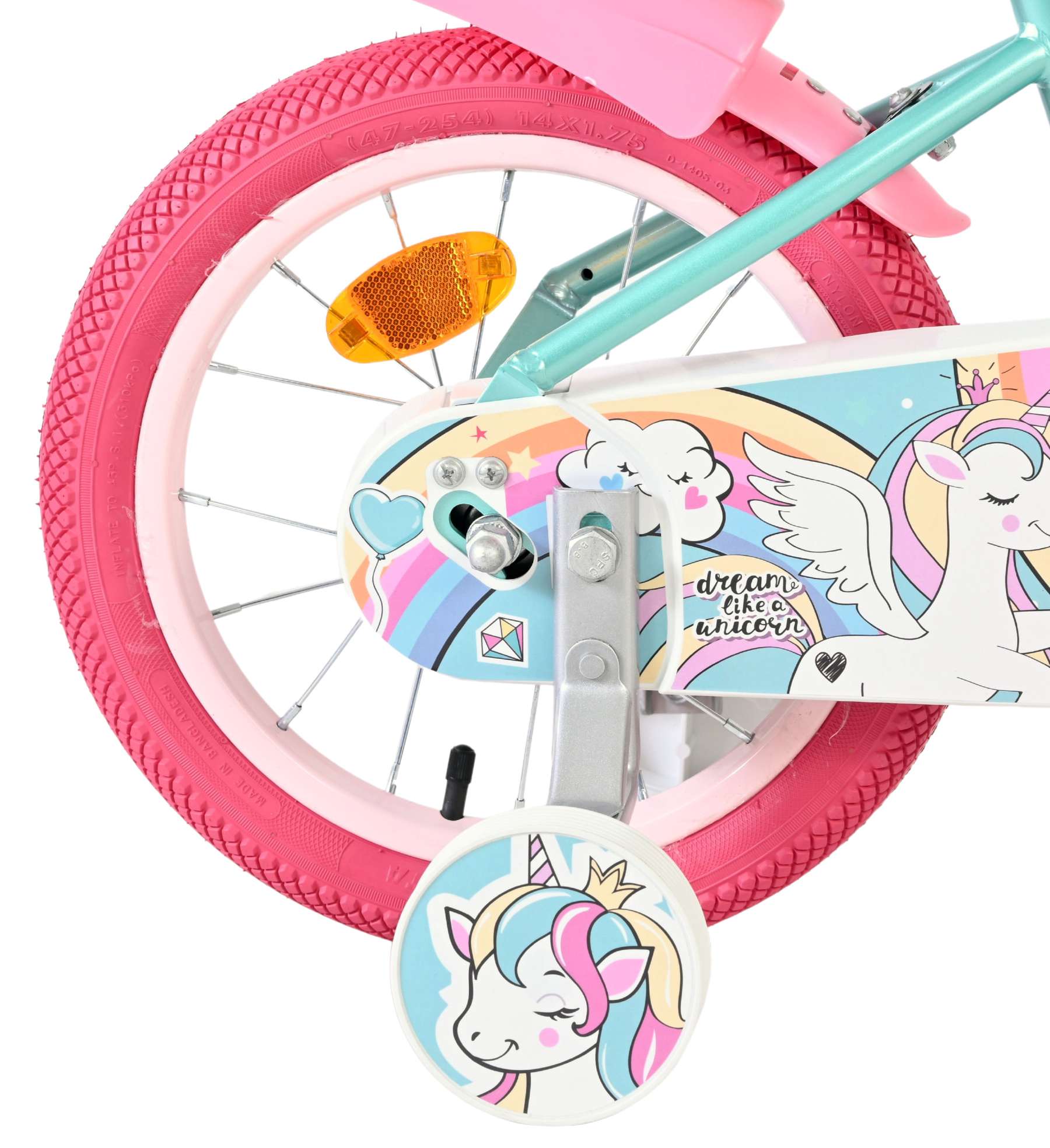 volare-unicorn-14-zoll-m-dchenfahrrad-gr-n-einhorn image 2