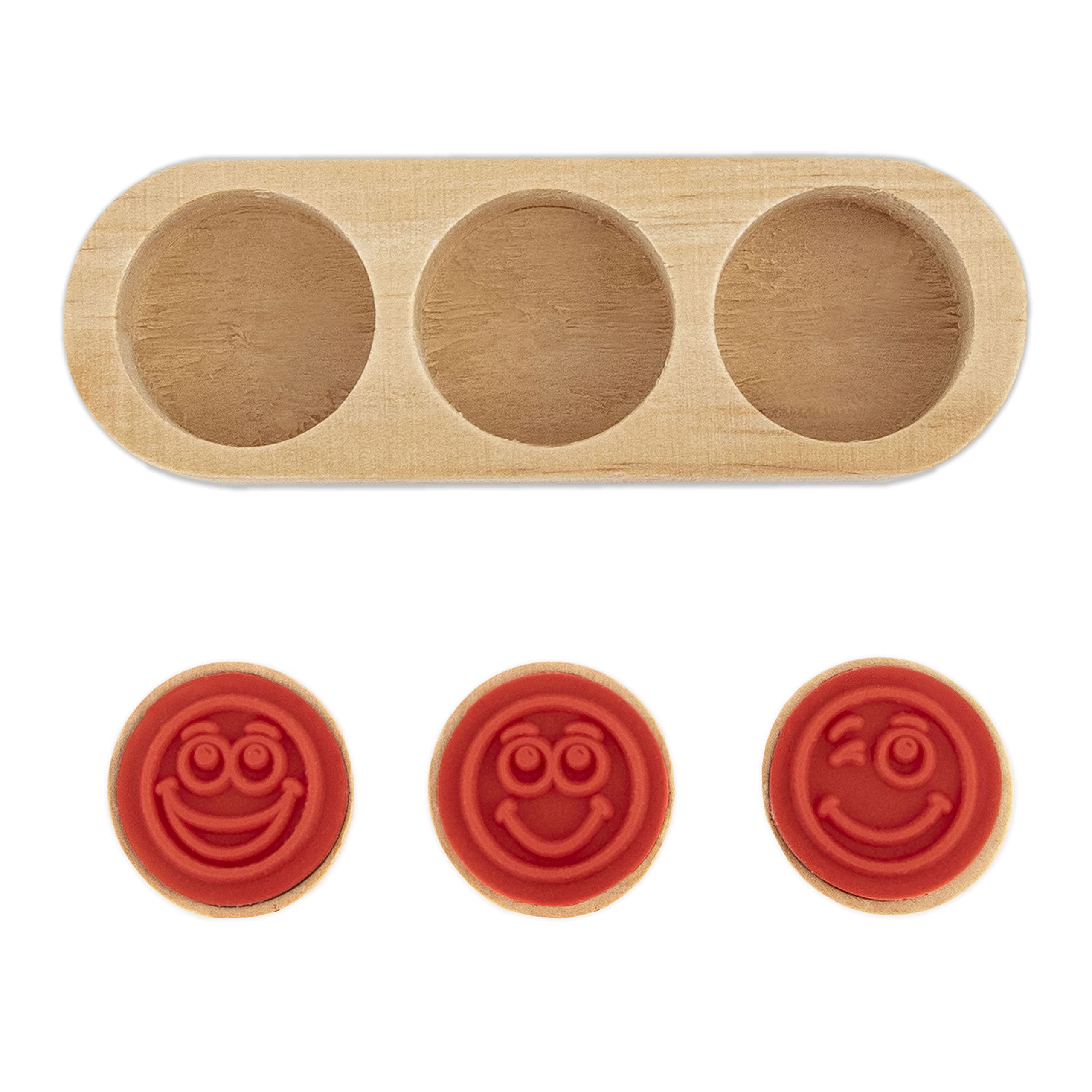trendhaus-motivation-lehrerstempel-set-smiley-holz-3-stempel image 3