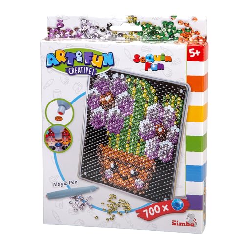 simba-art-fun-sequin-fun-kaktus-bastelset-glitzerbild-ab-5-jahren image 3