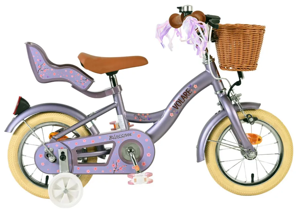 volare-blossom-12-zoll-kinderfahrrad-lila-mit-k-rbchen image 1