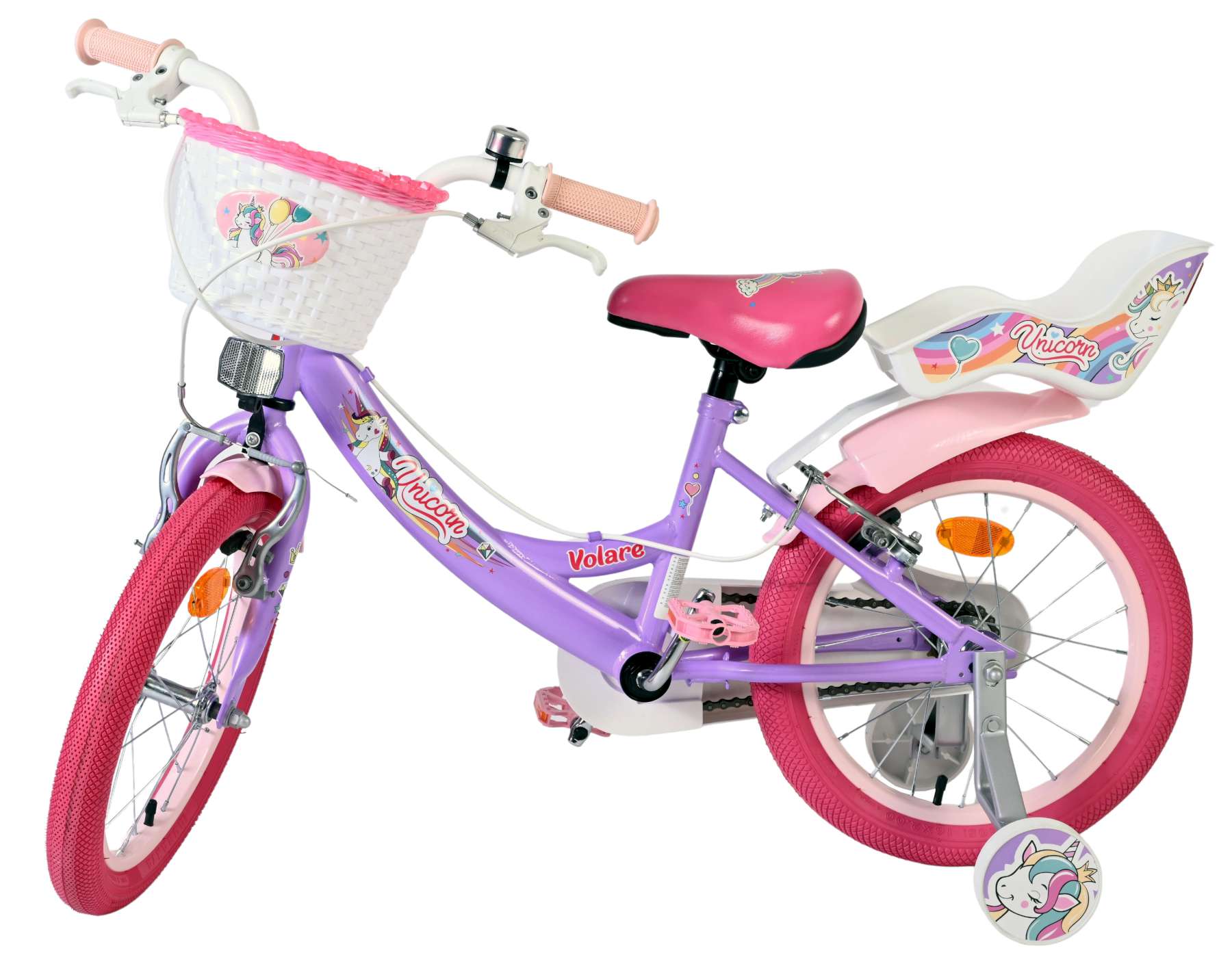 volare-unicorn-16-zoll-kinderfahrrad-lila-mit-st-tzr-dern image 8