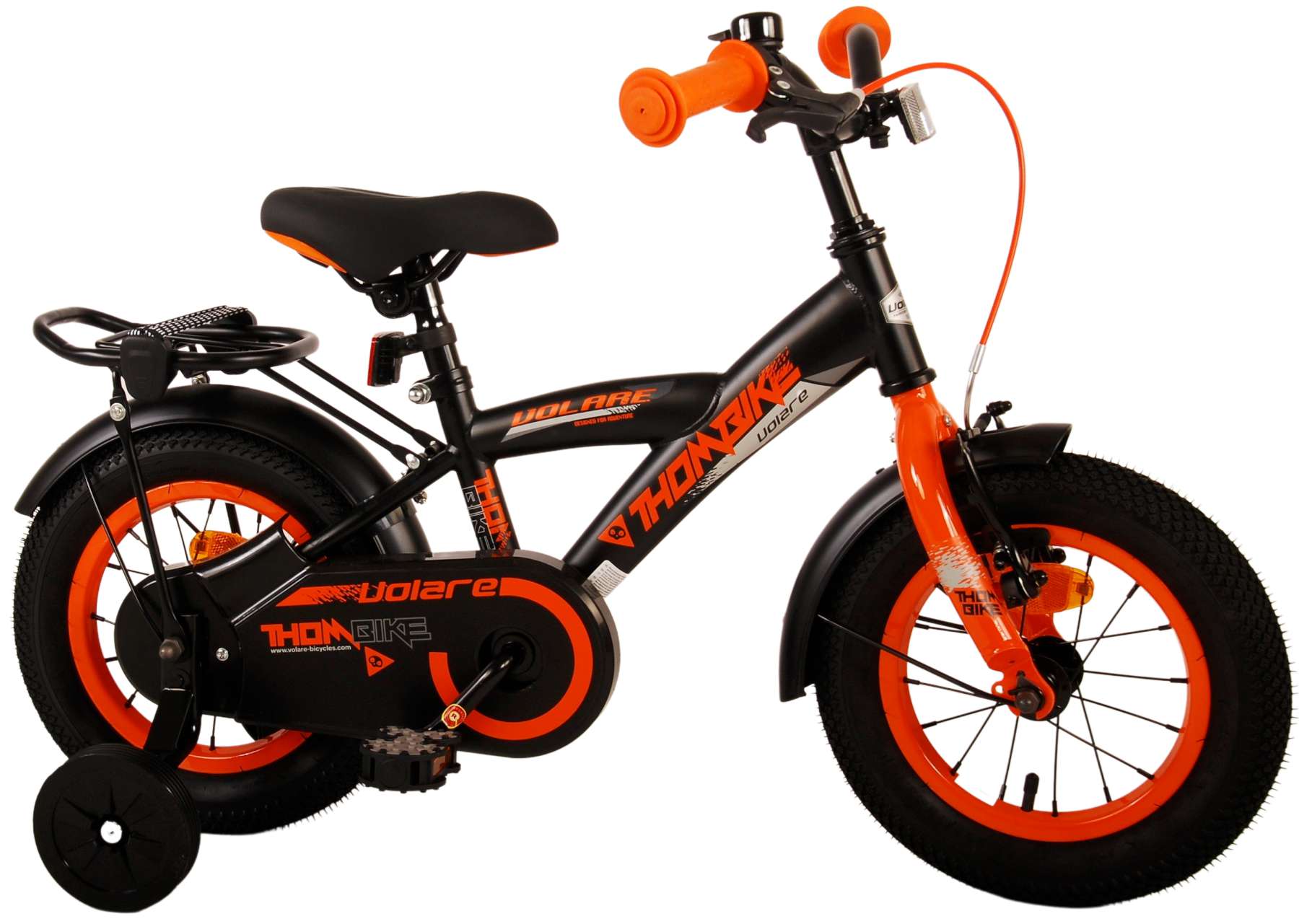 volare-thombike-12-zoll-kinderfahrrad-schwarz-orange-jungen image 2