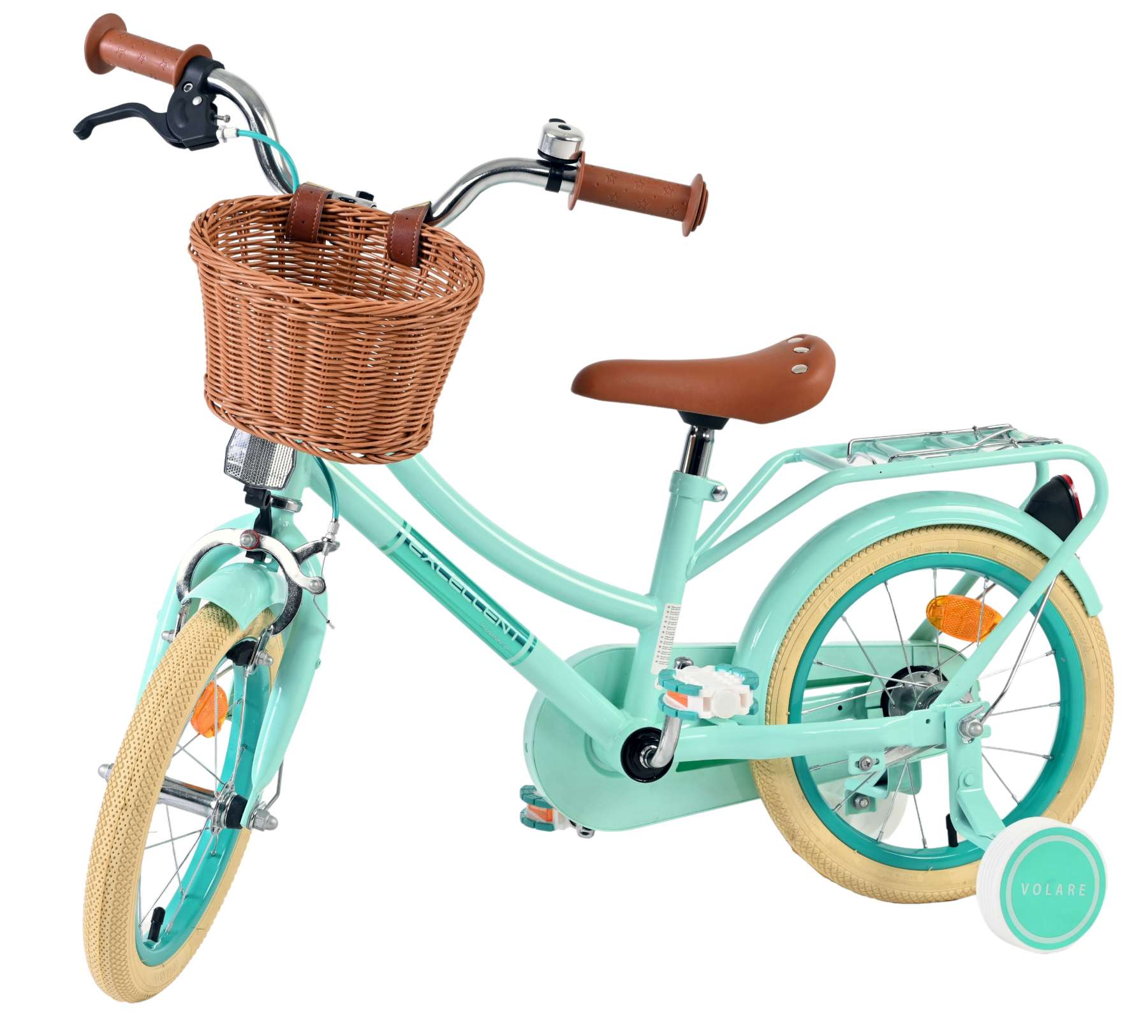 volare-excellent-14-zoll-m-dchenfahrrad-gr-n-mit-korb image 8