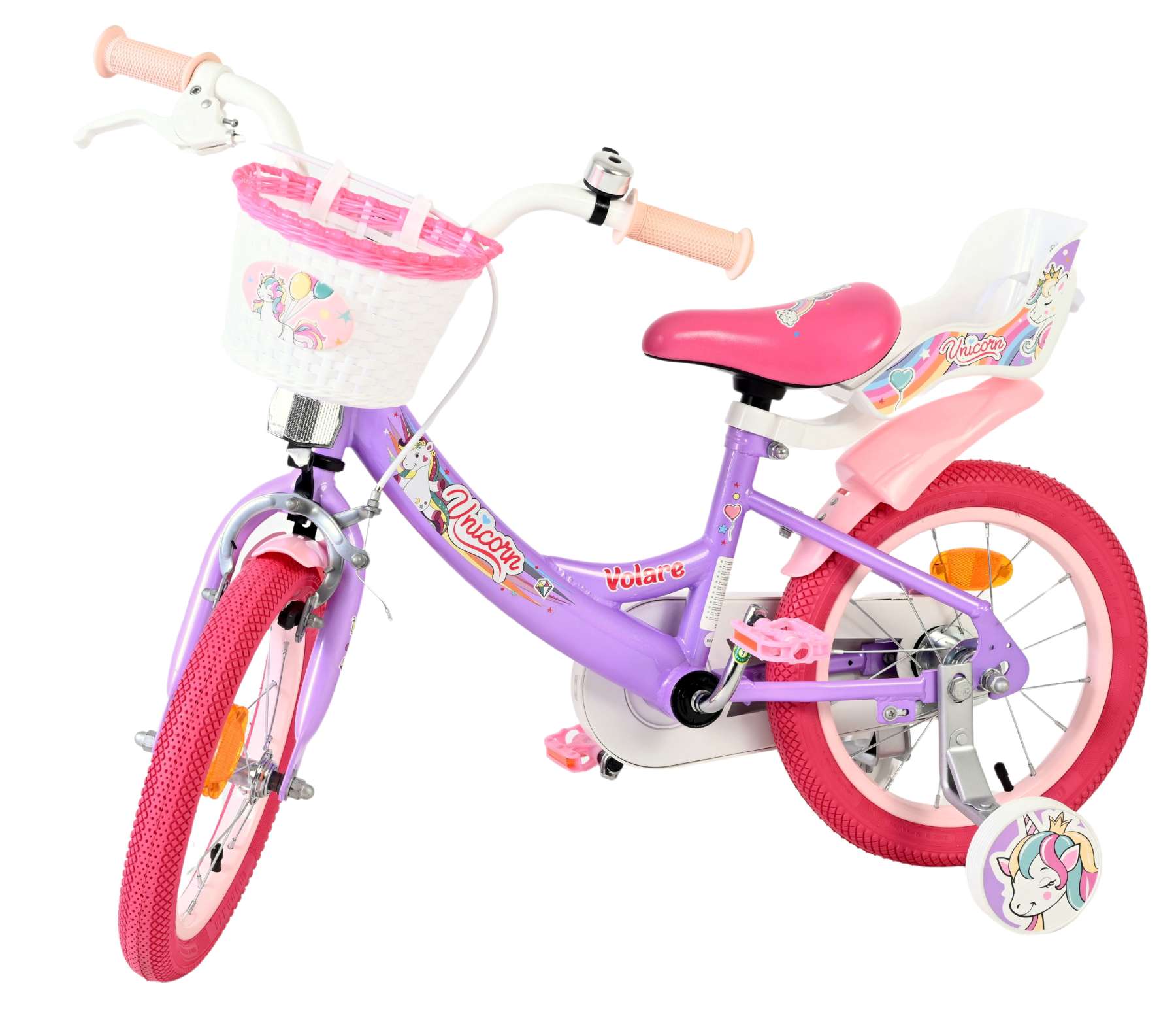 volare-unicorn-14-zoll-kinderfahrrad-lila-st-tzr-der image 8