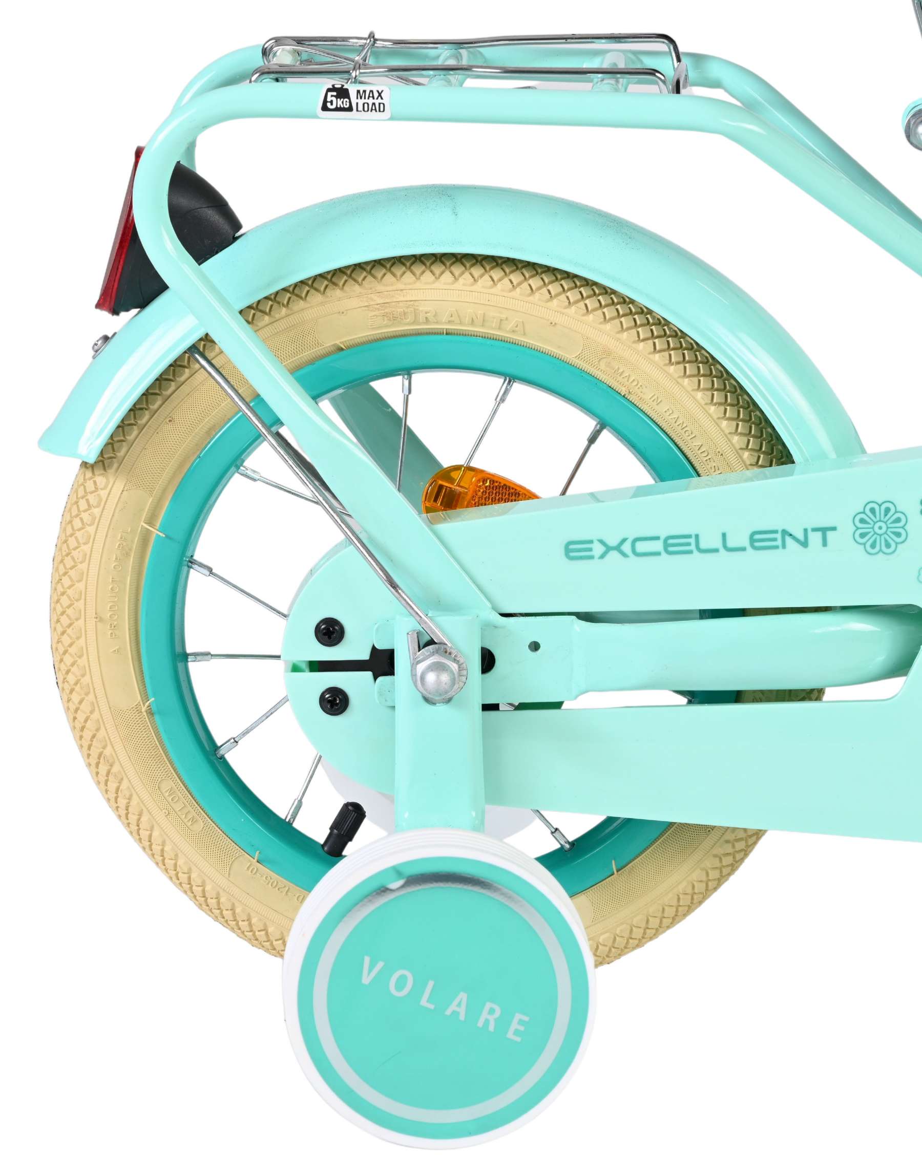 volare-excellent-12-zoll-kinderfahrrad-gr-n-m-dchen-mit-korb image 2