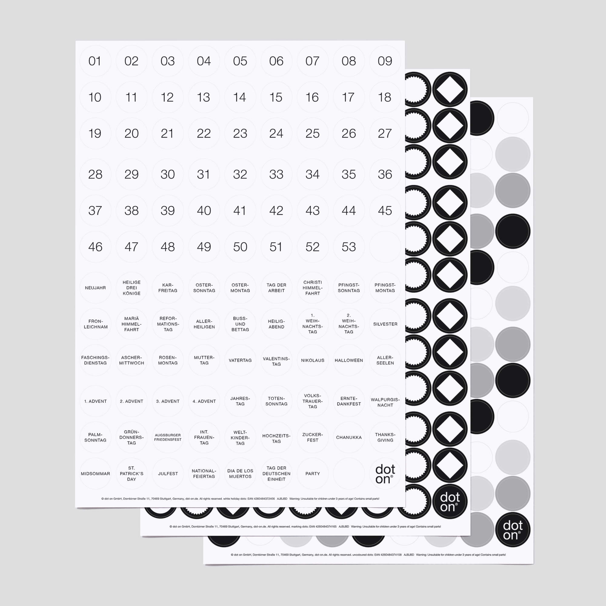 dot-on-essential-dots-klebepunkte-20-mm-3er-set-wei image 1