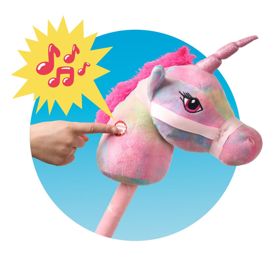 trendhaus-rainbow-power-steckenpferd-einhorn-sound-77cm image 4