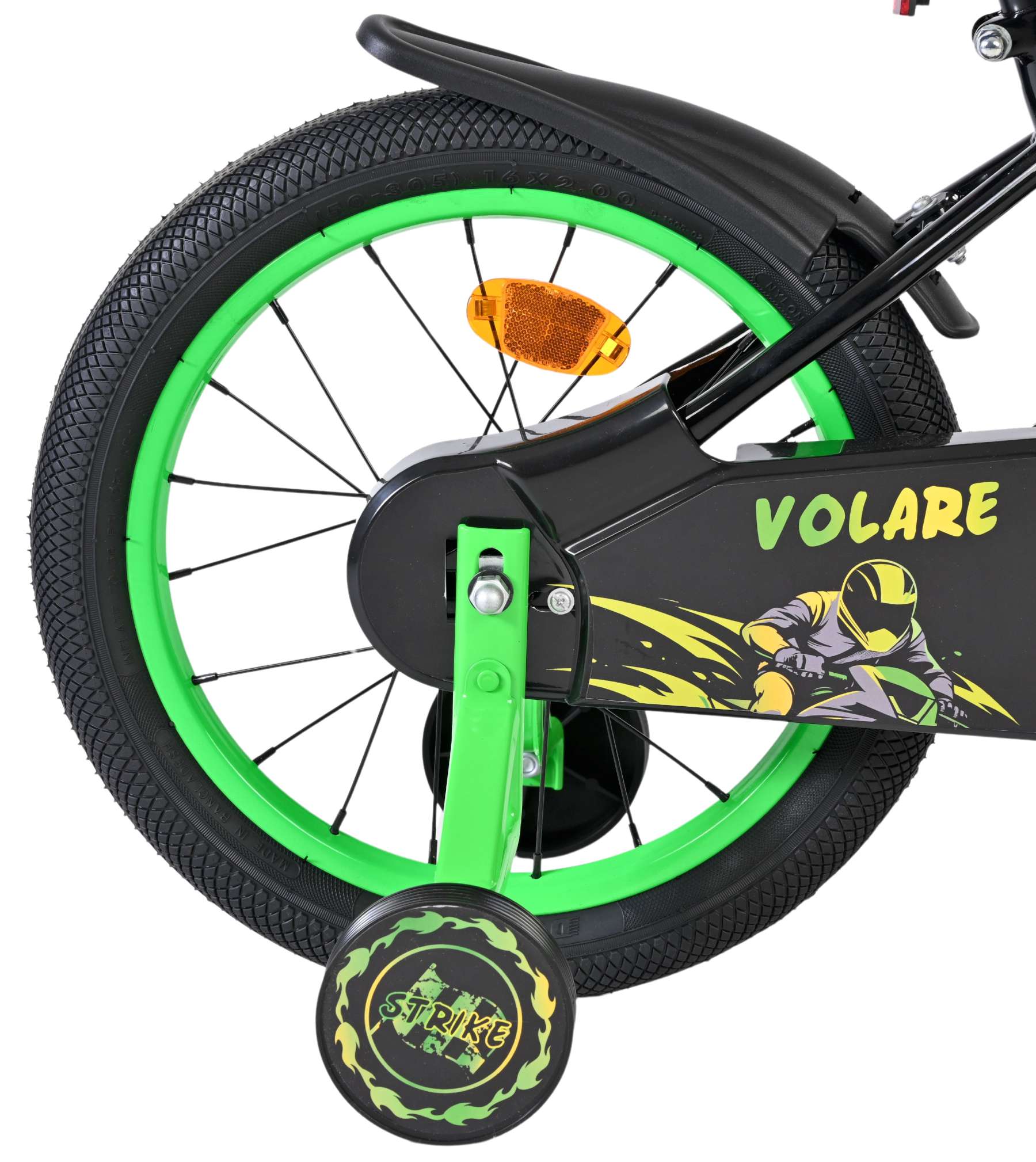 volare-strike-16-zoll-kinderfahrrad-jungen-gr-n-st-tzr-der image 2