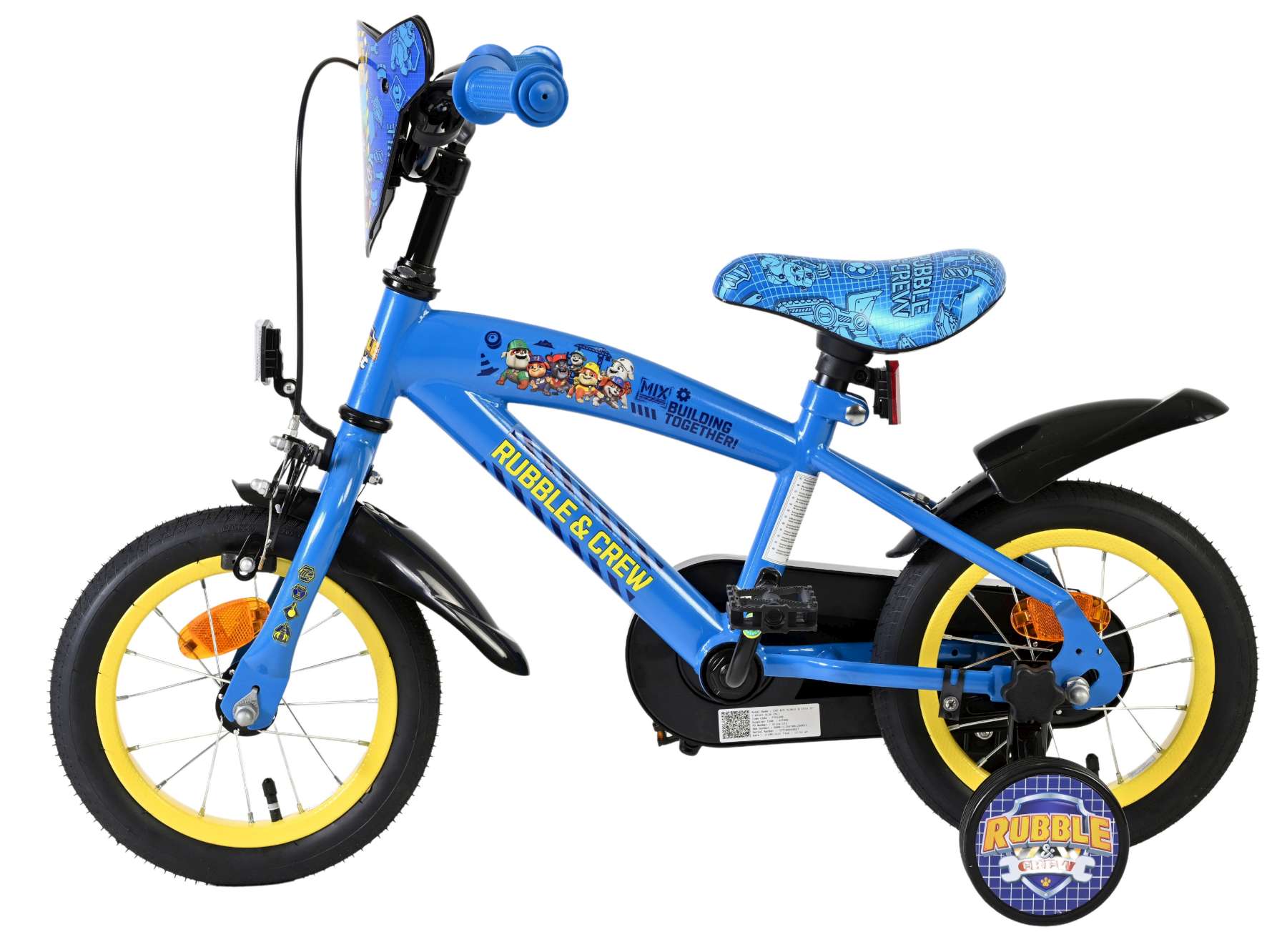 volare-paw-patrol-rubble-12-zoll-kinderfahrrad-blau image 7