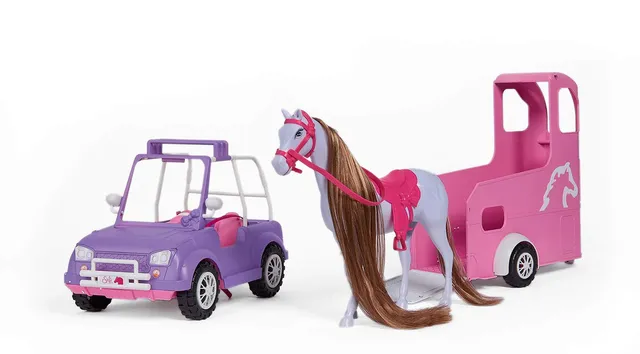 simba-steffi-love-horse-trailer-jeep-pferd-60-cm image 1