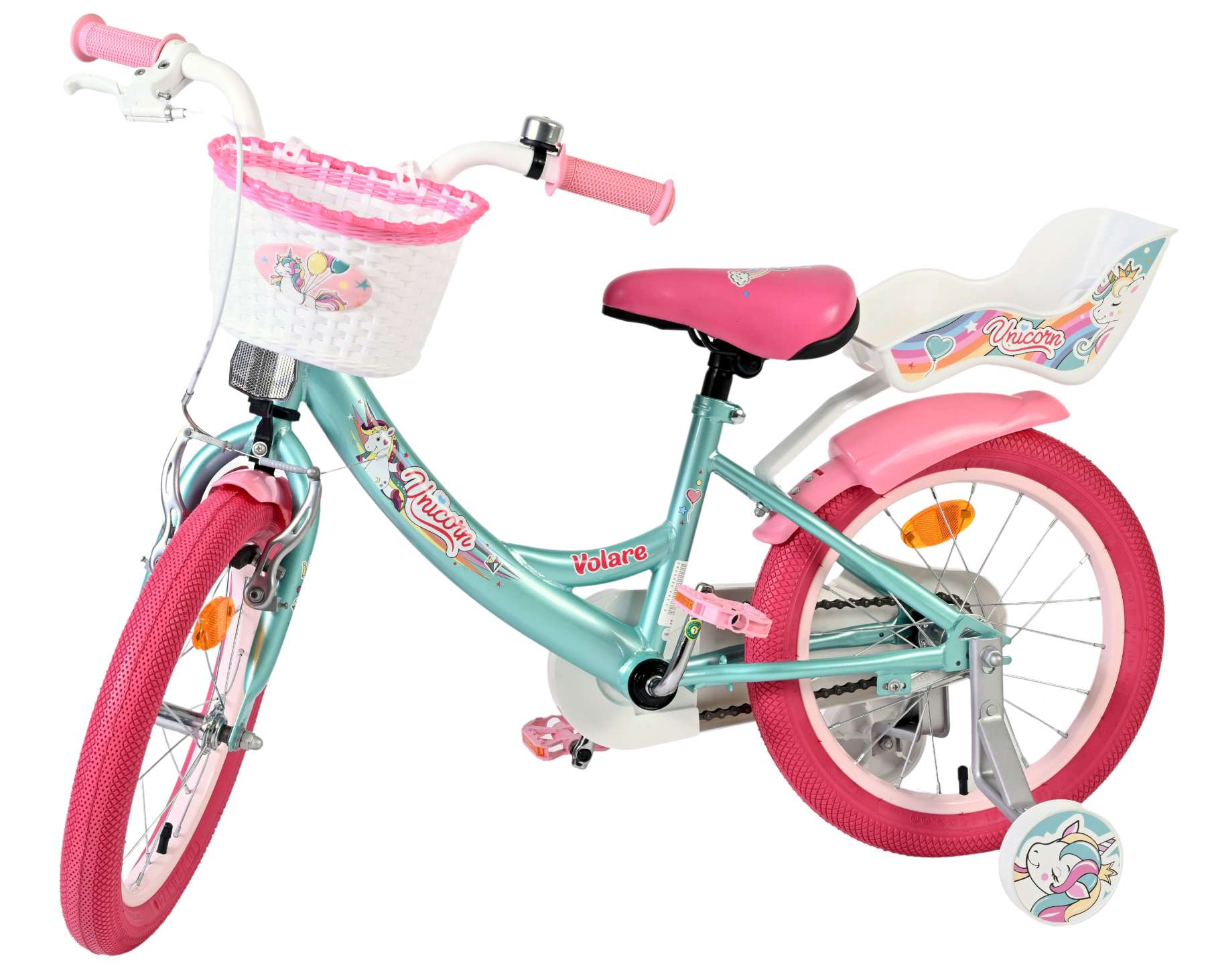 volare-unicorn-kinderfahrrad-16-zoll-gr-n-m-dchen-korb image 8