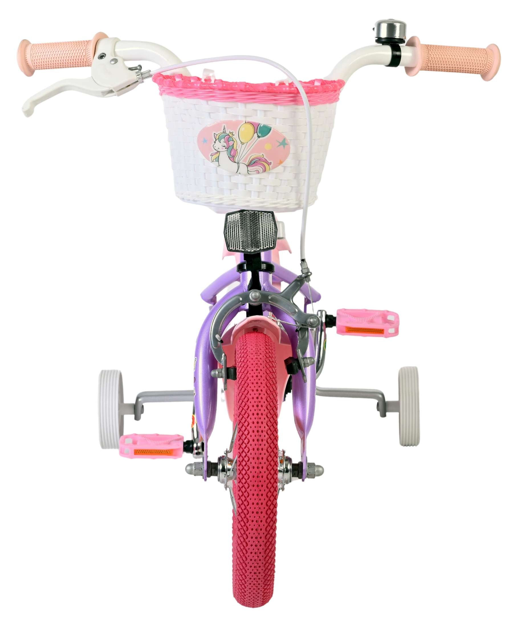 volare-unicorn-12-zoll-kinderfahrrad-lila-einhorn-mit-korb image 6