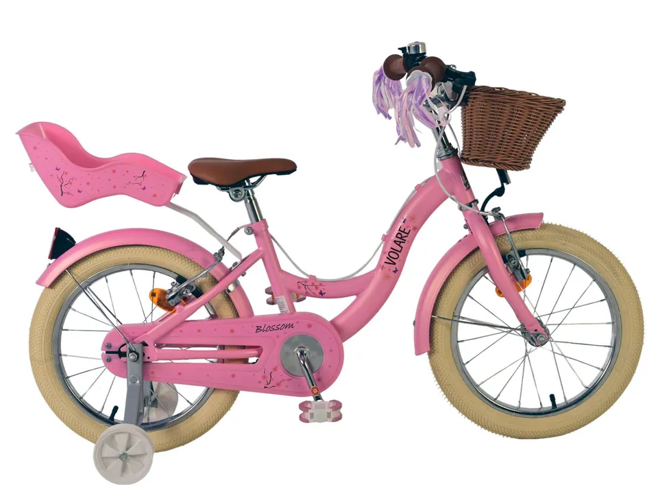 volare-blossom-16-zoll-kinderfahrrad-rosa-korb-puppensitz image 1