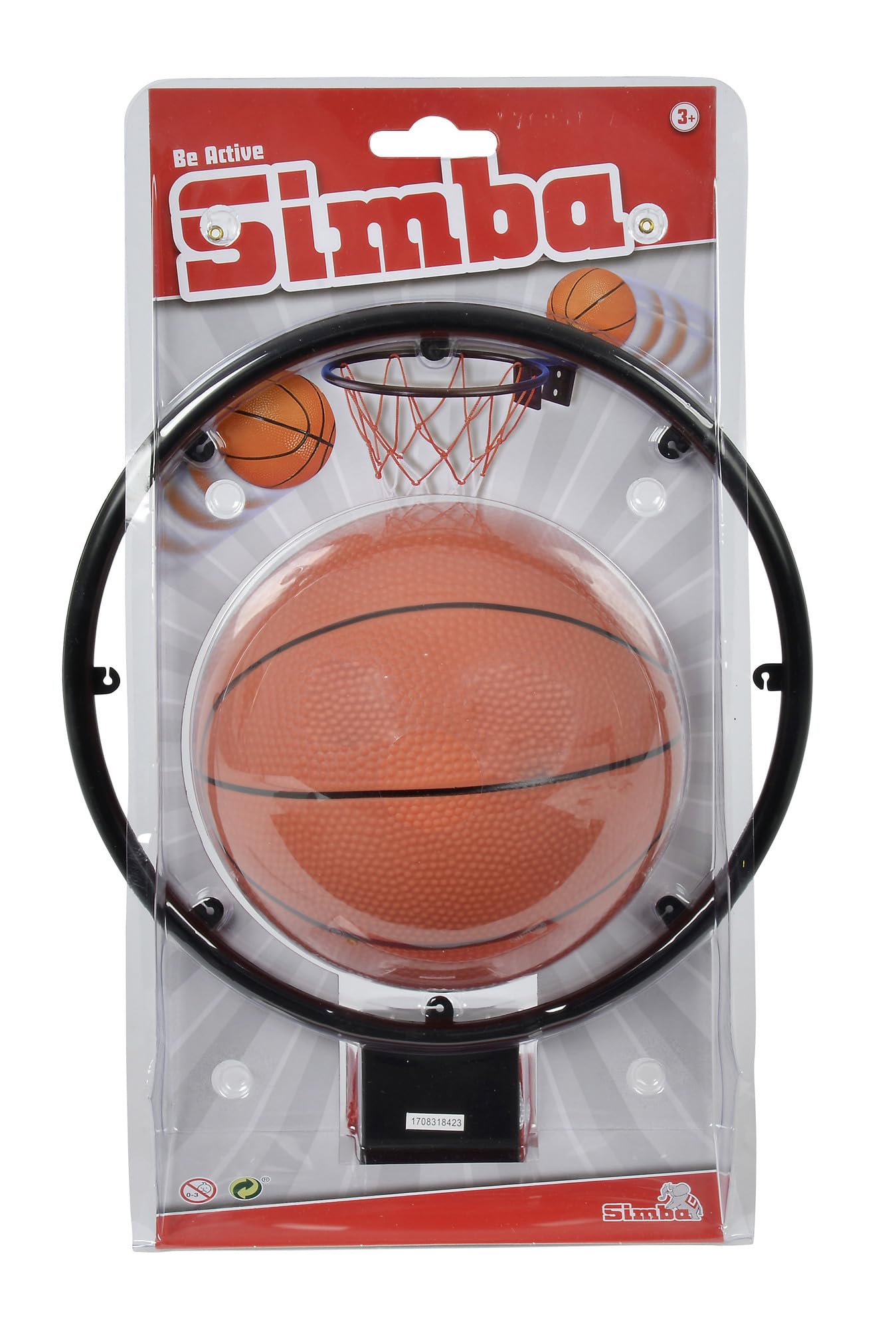 simba-bounzyball-basketball-korb-mit-netz-22-cm-ball-14-cm image 1