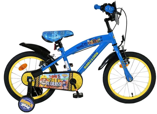 volare-paw-patrol-rubble-crew-kinderfahrrad-16-zoll-blau image 1