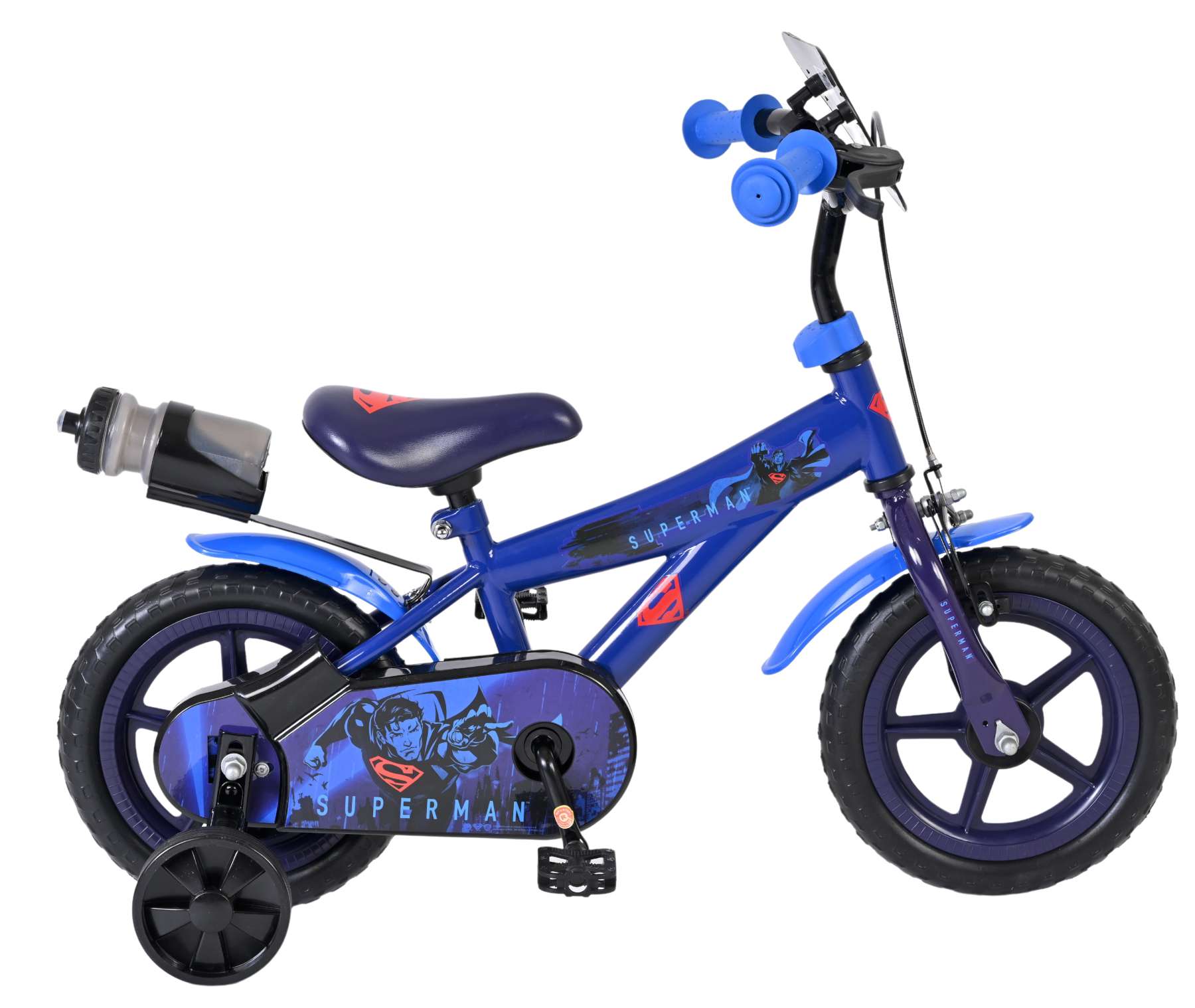 volare-superman-12-zoll-kinderfahrrad-blau-mit-st-tzr-dern image 1