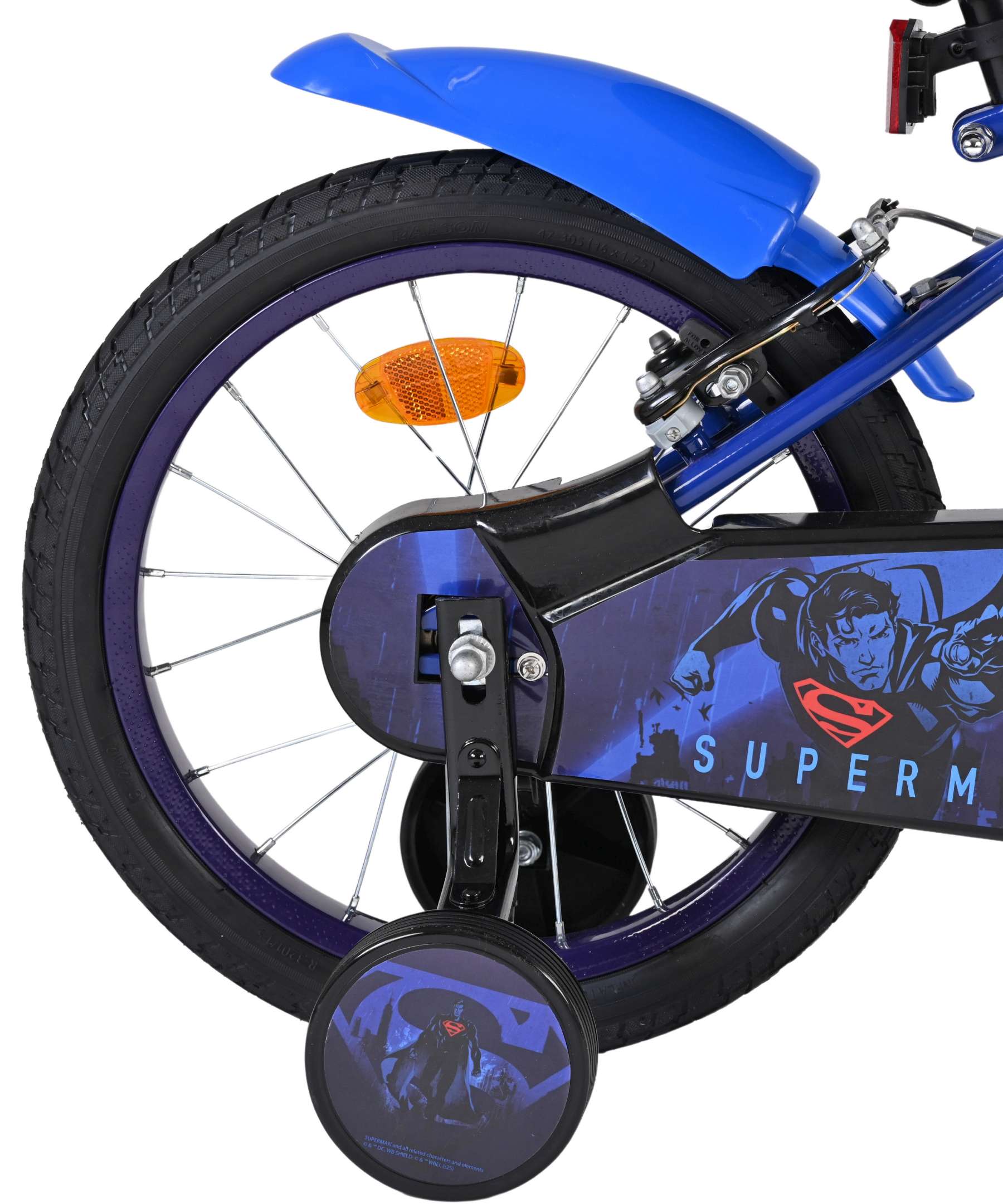 volare-superman-16-zoll-kinderfahrrad-blau-mit-st-tzr-dern image 2