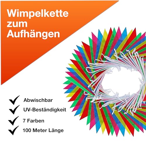 festifun-wimpelkette-stoff-girlande-100-m-bunt-3er-pack-partydeko image 8