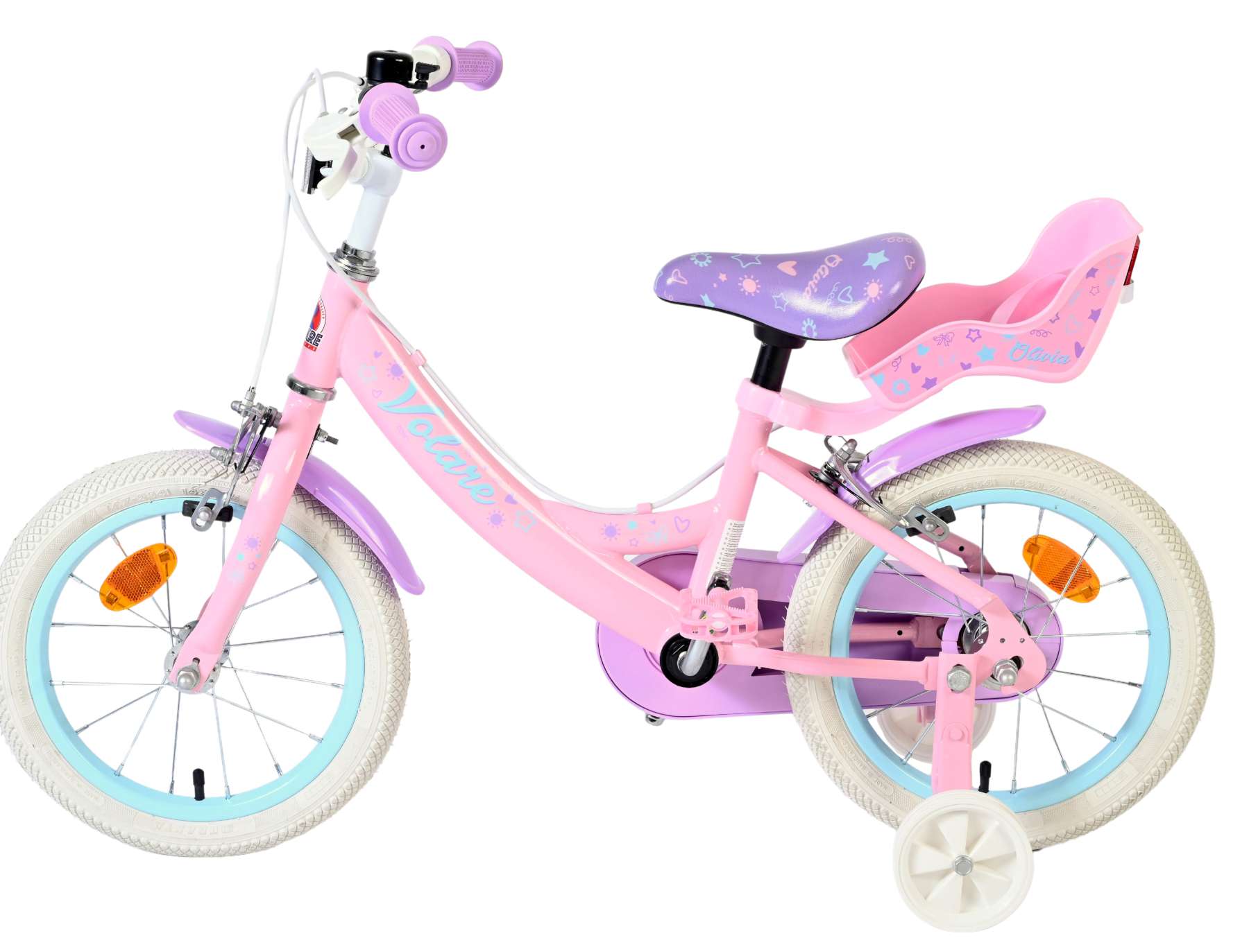 volare-olivia-14-zoll-kinderfahrrad-rosa-mit-puppensitz image 7