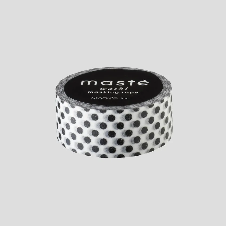 mast-washi-tape-dotty-dots-schwarz-15-mm-x-7-m image 1