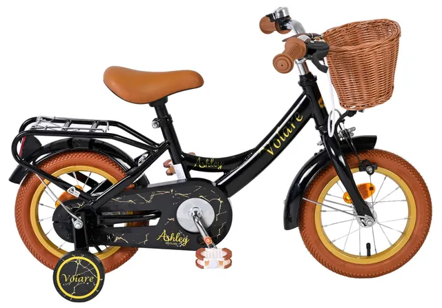 volare-ashley-12-zoll-kinderfahrrad-schwarz-mit-korb image 1