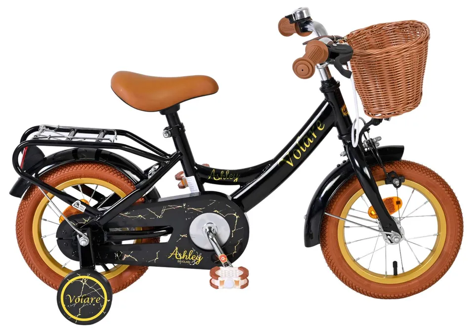 volare-ashley-12-zoll-kinderfahrrad-schwarz-mit-korb image 1