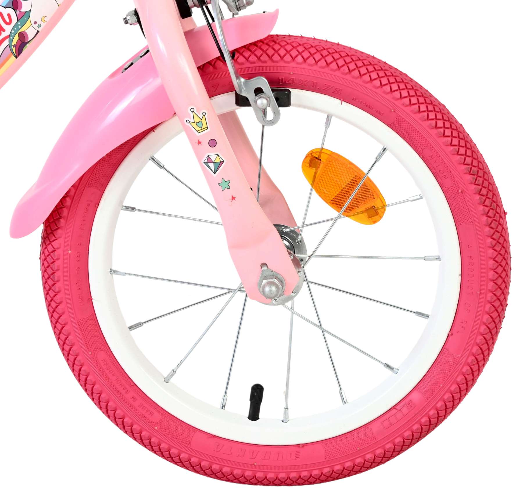 volare-unicorn-kinderfahrrad-14-zoll-rosa-mit-handbremsen image 3