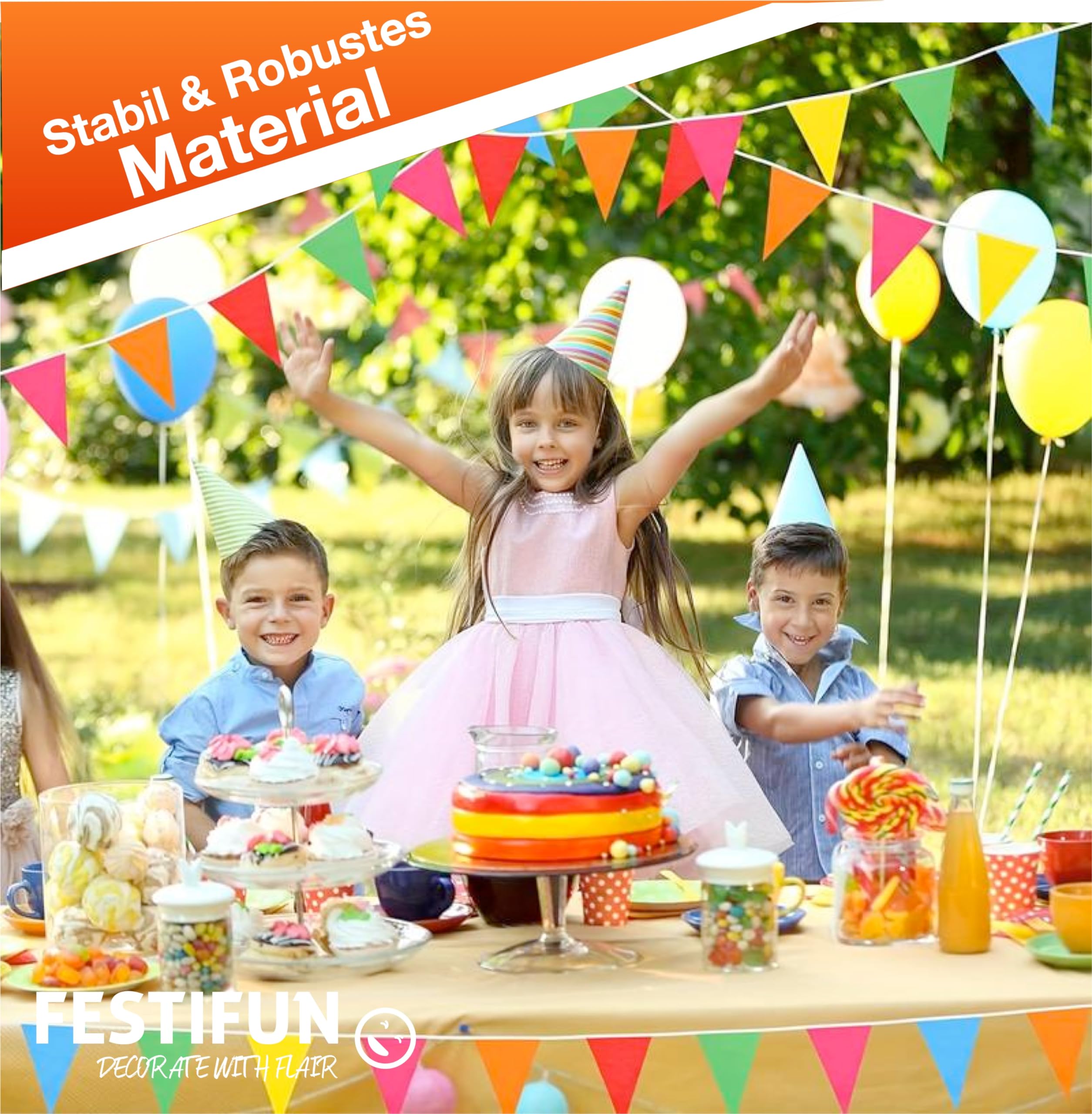 festifun-wimpelkette-stoff-girlande-100-m-bunt-3er-pack-partydeko image 3