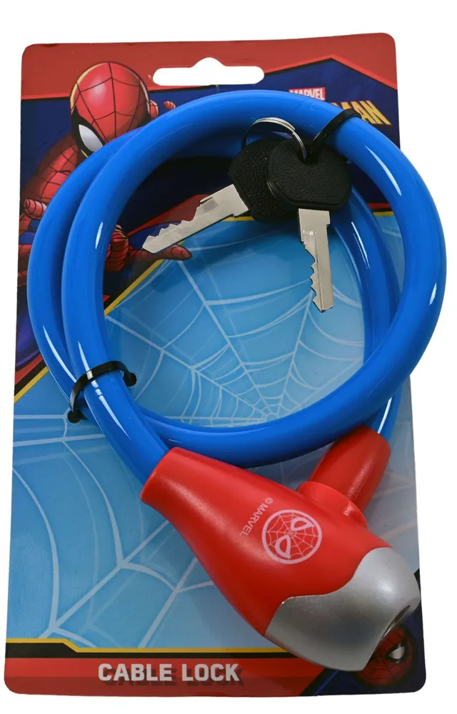 volare-spider-man-kabelschloss-fahrrad-rot image 1