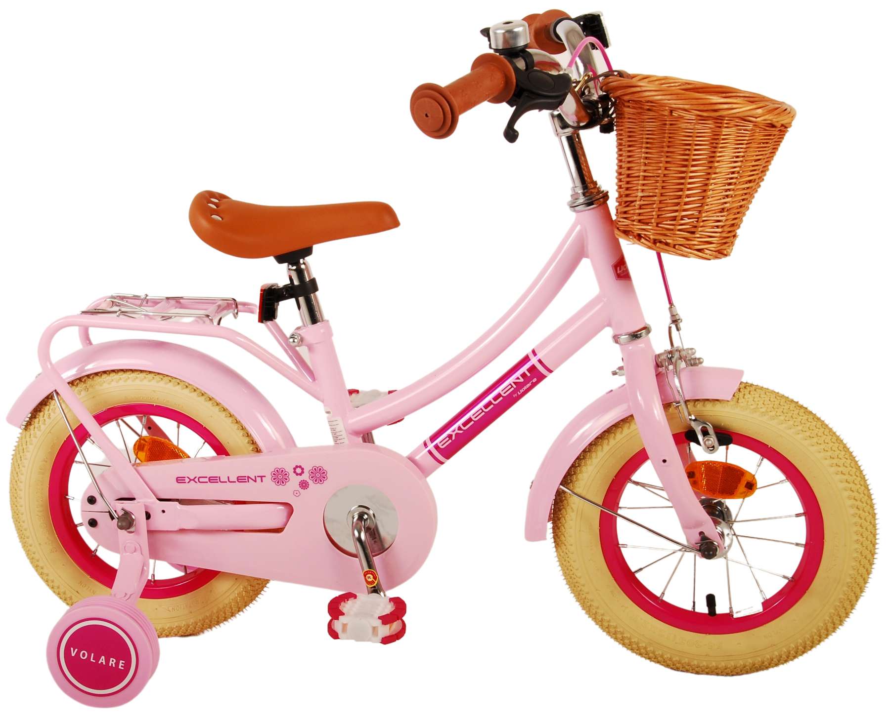 volare-excellent-12-zoll-kinderfahrrad-rosa-m-dchen-outlet image 2